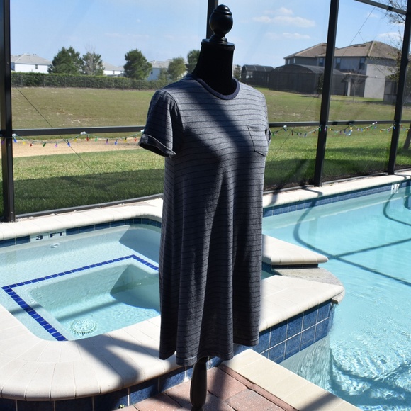 Pretty Grey & Black Dress Size S - Picture 7 of 10